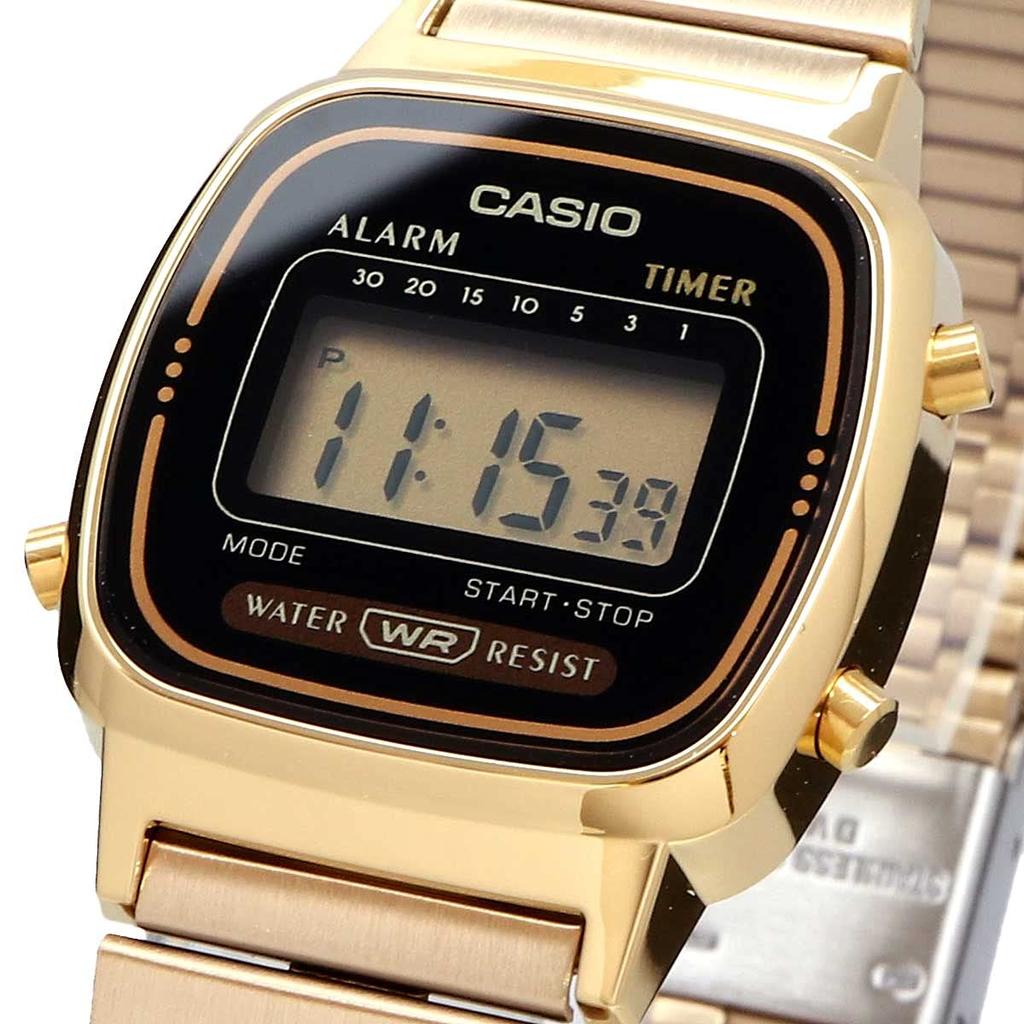 Casio Часы цифровые НОВЫЙ дизайн Gold x Black Overseas Модель [Casio] Женские LA670WGA-1 [Товар]