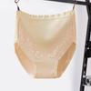Stylish Female Panties Thin Flat Belly Moisture Wicking Solid Color High Waist Women Briefs Inside Wear
