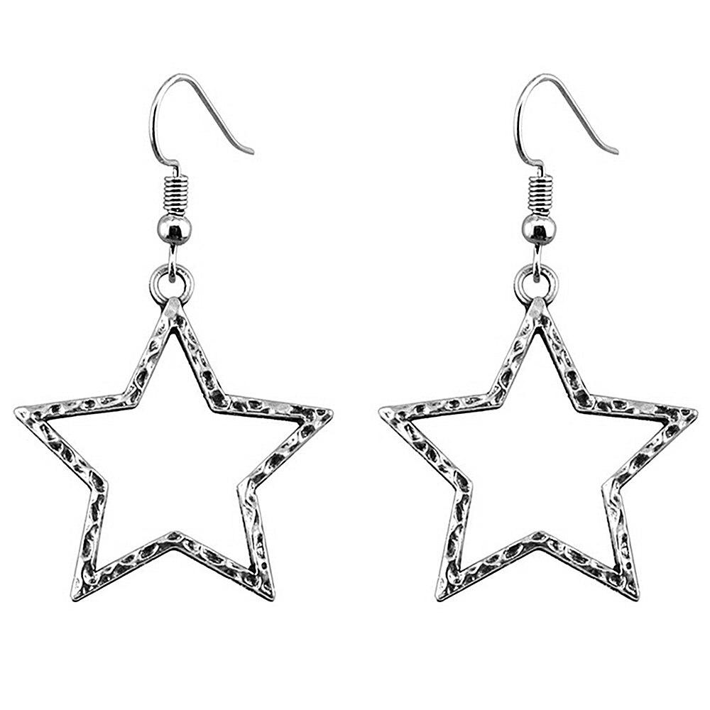 1 пара подвесок со звездами и луной для женщин, модные серьги, висячие серьги
