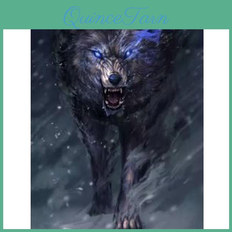 Diy Full Diamond Painting 5d Evil Wolf Diamond Embroidery Full Lay Anime Cross Stitch Kits Home Decor Handmade Gift