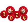 Стильный бумажный веер-декор 2024 года Декор для Китайского Нового года 2024 Легко установить