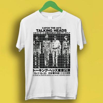 Talking Heads Японский тур 1980 года Поймай 80-е Музыкальная подарочная футболка P7276