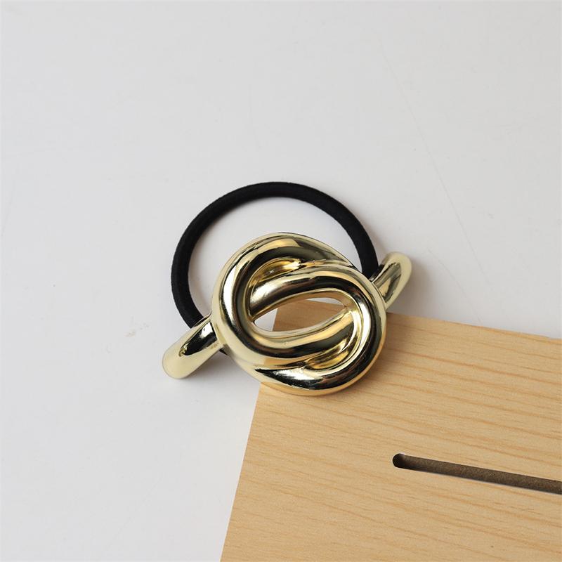 1/2/10pcs Geometric Metal Hair Rope for Women Elegant High Elasticity Does Not Hurt the Hair Scrunchies Girls High Pony