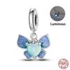 100% 925 Silver Exquisite Cubic Zircon Butterfly Bee Ladybug Charms Bead Fit Qikaola Original Bracelet Fine DIY Jewelry