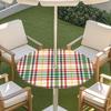 Outdoor Round Table Cover With Umbrella Hole Elastic Edge Waterproof Dustproof Patio Garden Tablecloth