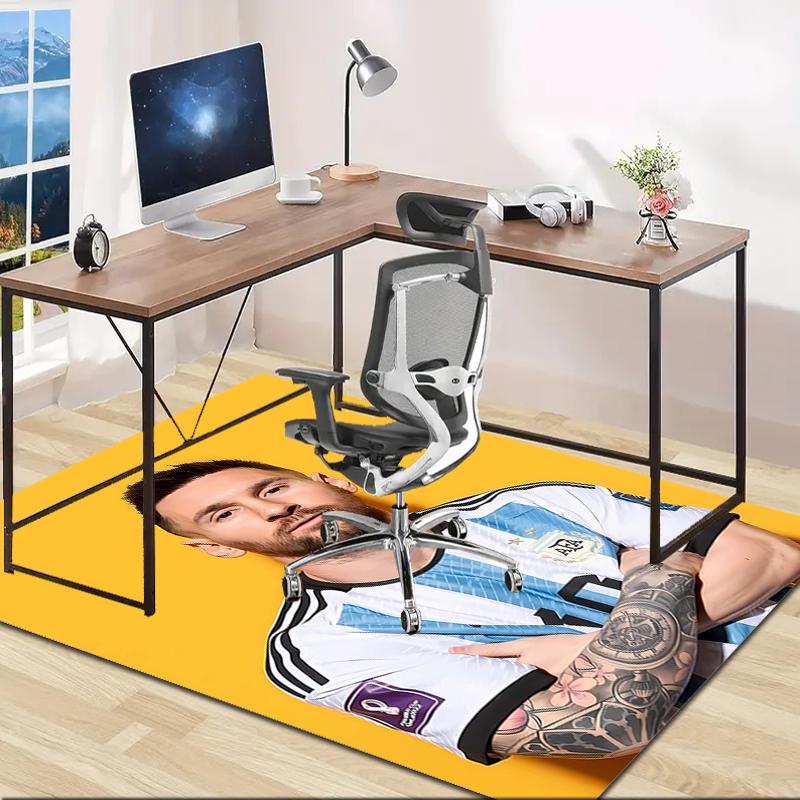 1pc Football Star Design Area Rug - Non-Slip, Soft & Cozy Floor Mat for Living Room, Bedroom, Office - Indoor/Outdoor Decorative Carpet