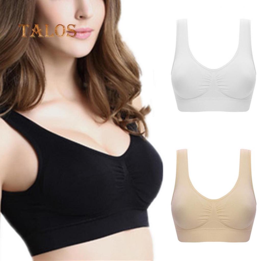 Women Sexy Single Layer Seamless Soft Breathable Bra Wireless Sports Yoga Shapewear Top Female
