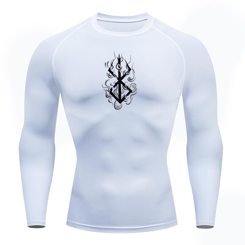 Anime Men's Compression Shirt Fitness Sport Running Tight Gym TShirts Athletic Workout Quick Dry Tops Tee Summer Top Y2k