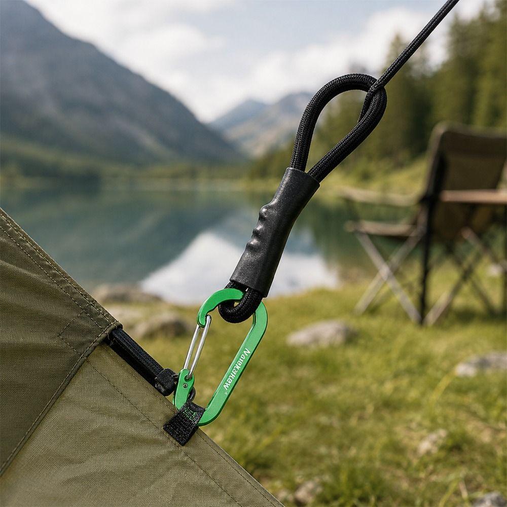 2pcs with Carabiner Elastic Wind Rope Cord Hook Multicolors Outdoor Tool For DIY Accessories
