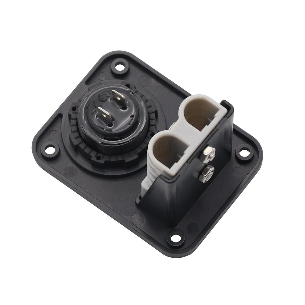 50 Amp Plug Socket With Voltage Meter Flush Mount Recessed Plate