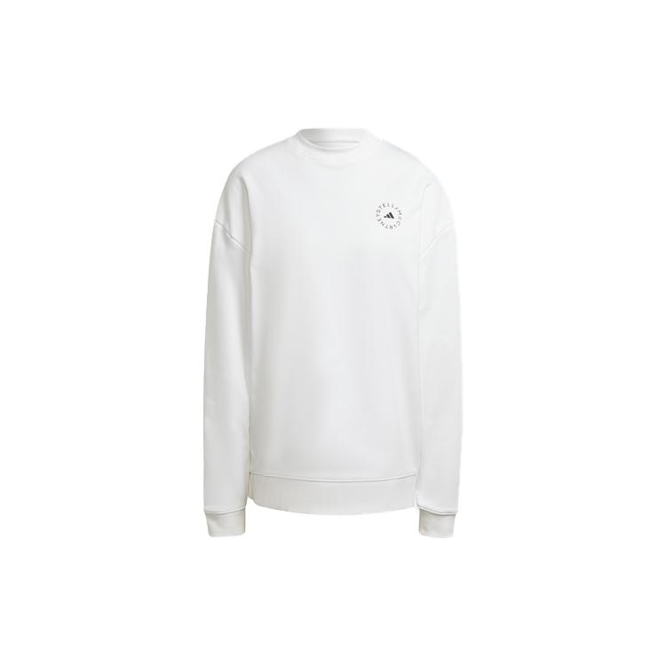 Adidas Sweatshirts Women's White Crew Neck Moderate Regular (Unisex) Sweatshirts H59978
