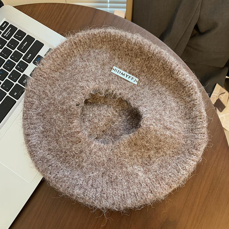 Берет Мохер Элегантный Для Женщин Стильная Зимняя Теплота Шляпа Большого Размера