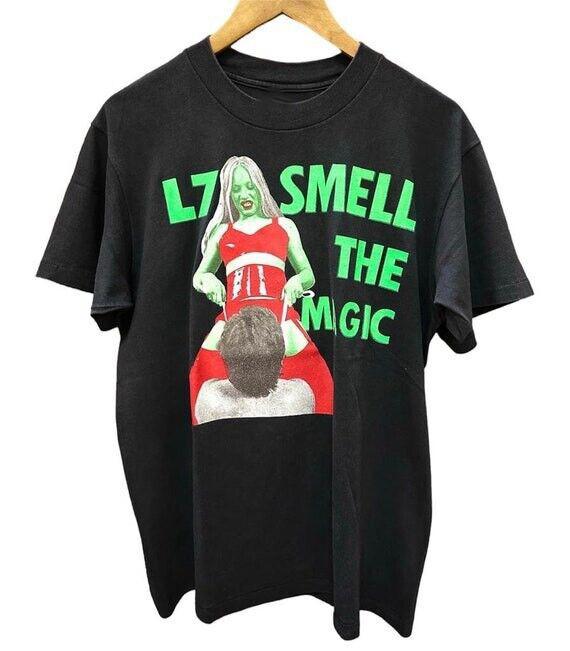 L7 Band Smell The Magic Album Черная Унисекс Футболка от S до 4XL Унисекс Футболка