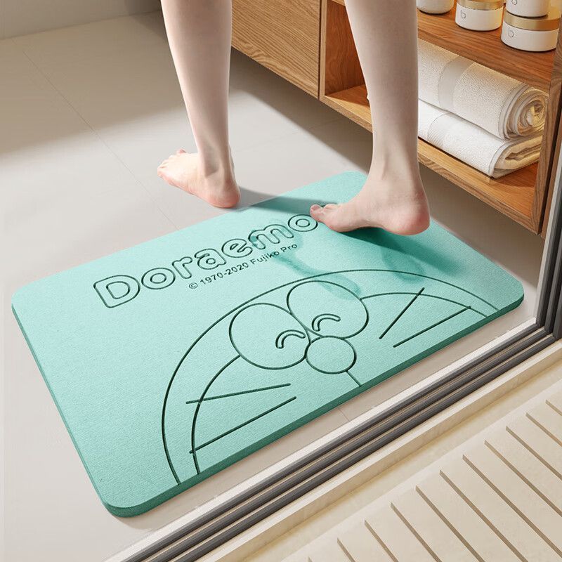 Мягкий коврик для пола из диатомовой грязи, впитывающий коврик для ванной с рисунком, быстросохнущий нескользящий коврик для двери туалета, коврик для пола в туалете