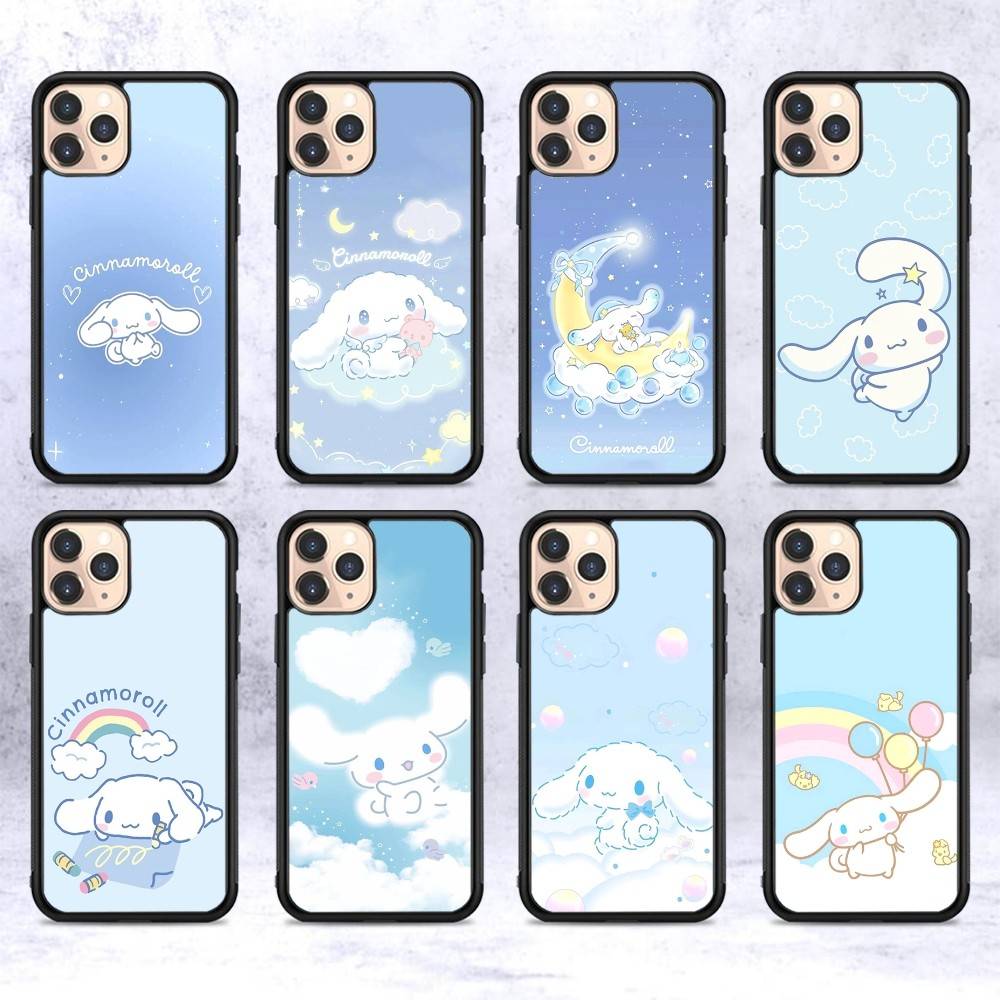 Caroon Cute C-Cinnamorolls PC+TPU Protective Phone Case For IPhone 17 16 Pro Max 15 Plus 14 13 12 11 Cover
