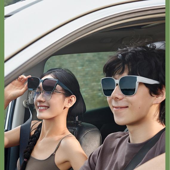 Lightweight, foldable, and portable sunglasses with a clip-on design for eyeglasses, suitable for both men and women, featuring polarized lenses and