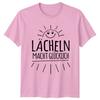 Lcheln Macht Glcklich TShirt GerUnisex Sayings Inspiration Birthday