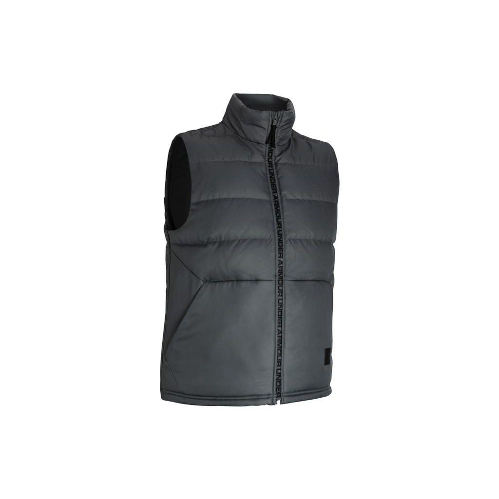 Under Armour Solid Color Loose Woven Lightweight Training Sports Down Vest Men Vests Gray 1342703-012