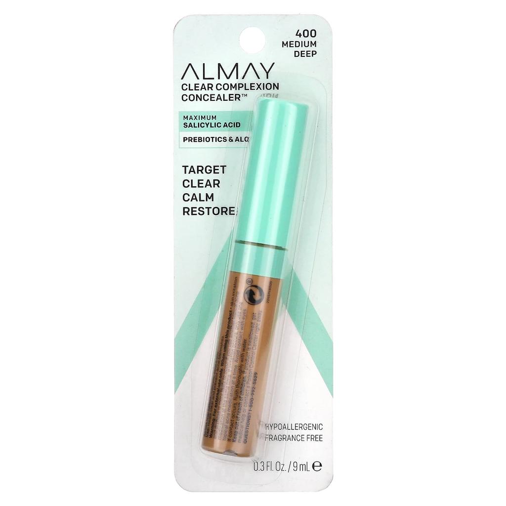 Almay, корректор для лица Clear Complexion, оттенок 400 Medium Deep, 0,3 жидких унций (9 мл)