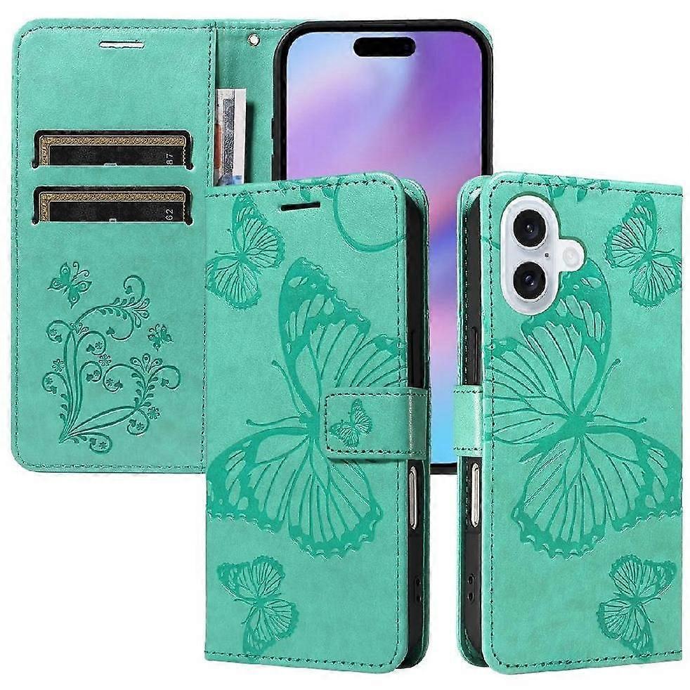 Case for iPhone 17 with Card Slot Stand PU Leather Magnetic Cover Flip Kickstand Shockproof Cover