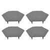 4pcs Stepping Stones Outdoor with 24pcs Ground Stakes Weather Resistant Decorative Stone for Garden