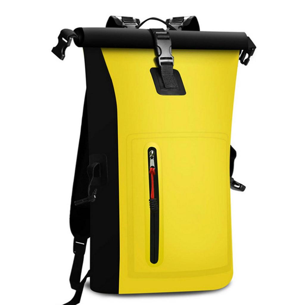 Водонепроницаемый рюкзак, сверхпрочная сумка для плавания с закручивающейся крышкой и передним карманом на молнии