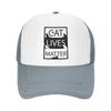 Cat Lives Matter Funny Baseball Caps Mesh Hats Casquette Sport Unisex Women Caps