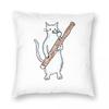 Meowtet Basie Pillowcase Polyester Linen Velvet Printed Zip Decorative Throw Pillow Case Car Cushion Cover