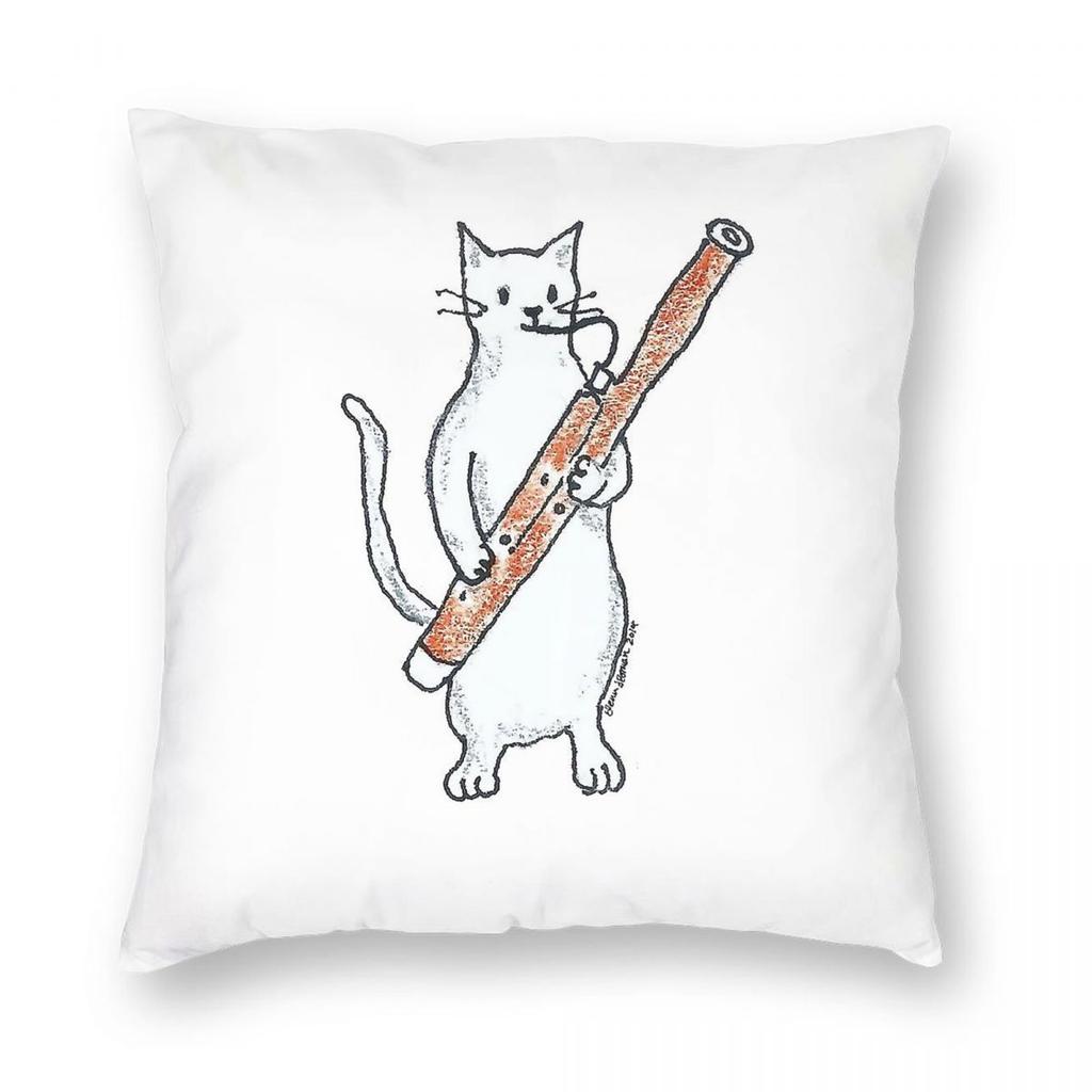 Meowtet Basie Pillowcase Polyester Linen Velvet Printed Zip Decorative Throw Pillow Case Car Cushion Cover