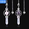 Fashion Natural Crystal Merkaba Six Pointed Star Pendant Spirit Pendulum Rotatable Merkaba Ornament Pendulum