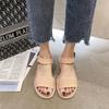 Sandals Women's One-word Buckle Shoes Summer 2024 New Flat-bottomed Light Casual Student Ins Tide Roman Beach Shoes