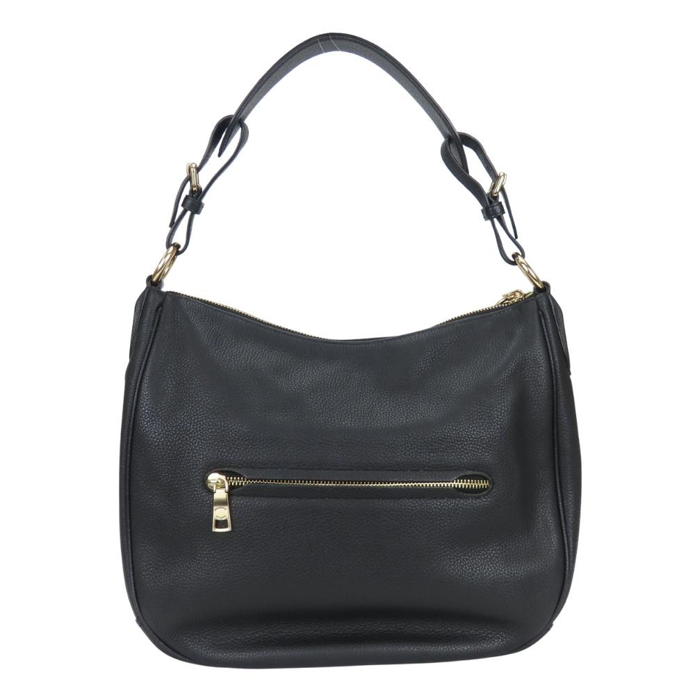 Used COACH Shoulder Bag 35593 leather black one belt