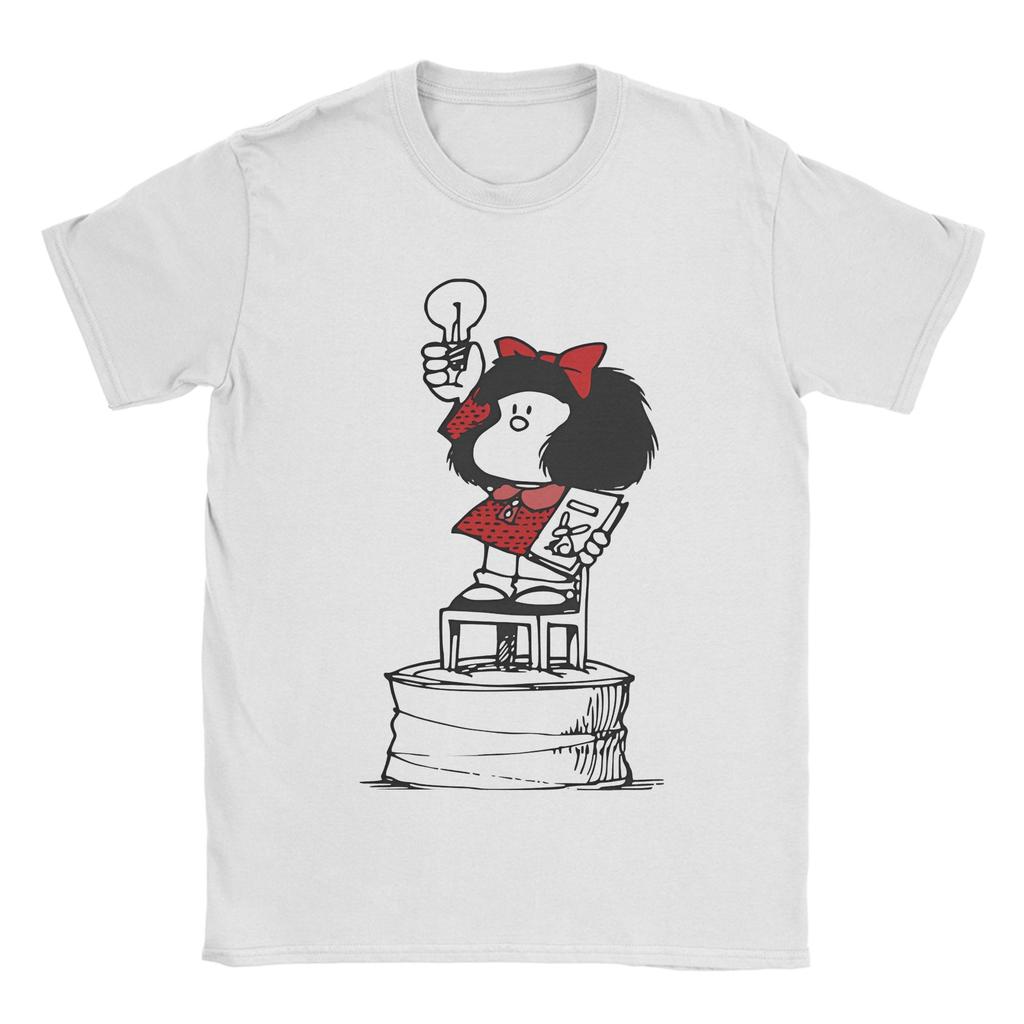 Casual Mafalda Protesting Tshirts Unisex Unisexs O Neck 100 Cotton T Shirts Short Sleeve Tees Gift Idea Tops