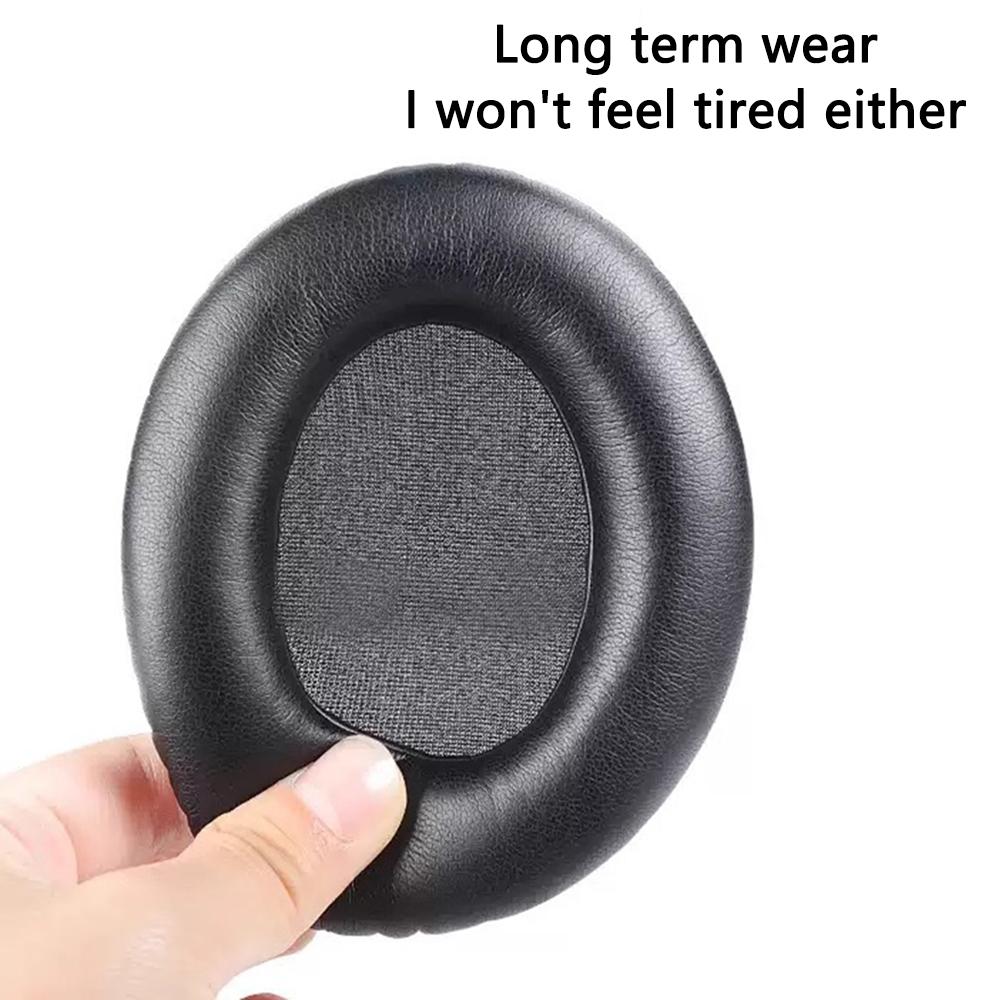 1 Pair For Sennheiser HD200 Pro Headset Ear Pads Protein Leather+Memory Foam Ear Cushions