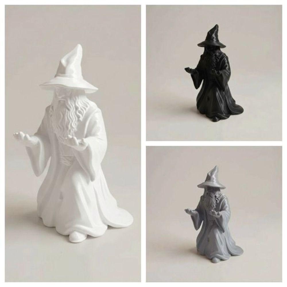 3D Printed Wizard Statue Model Creative Design Wizard Ornament Fashion Pen Holder  Gift