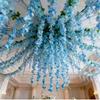 Multicolor Artificial Wisteria Flower Vine Cherry Flower Hanging Garland  Wedding Decoration