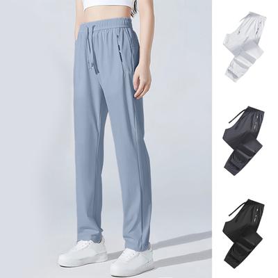 Унисекс эластичные быстросохнущие брюки Ice Silk Sport эластичные спортивные брюки со шнурком
