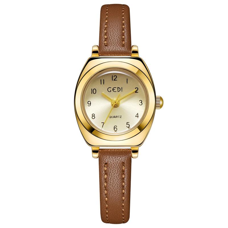 Small High-End Women'S Watch Retro Niche High-Value Student Watch Exquisite Belt Quartz Watch
