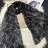 Сине-зеленый 100% шелковый шаль-платок женская мода новый цветочный дизайн длинные шарфы-накидки летний шифоновый пляжный шарф-накидка 180*110 см