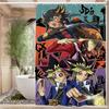 Amine Yu Gi Oh Retro Shower Curtain Summer Beach Bathroom Decorative Shower Curtain, Waterproof