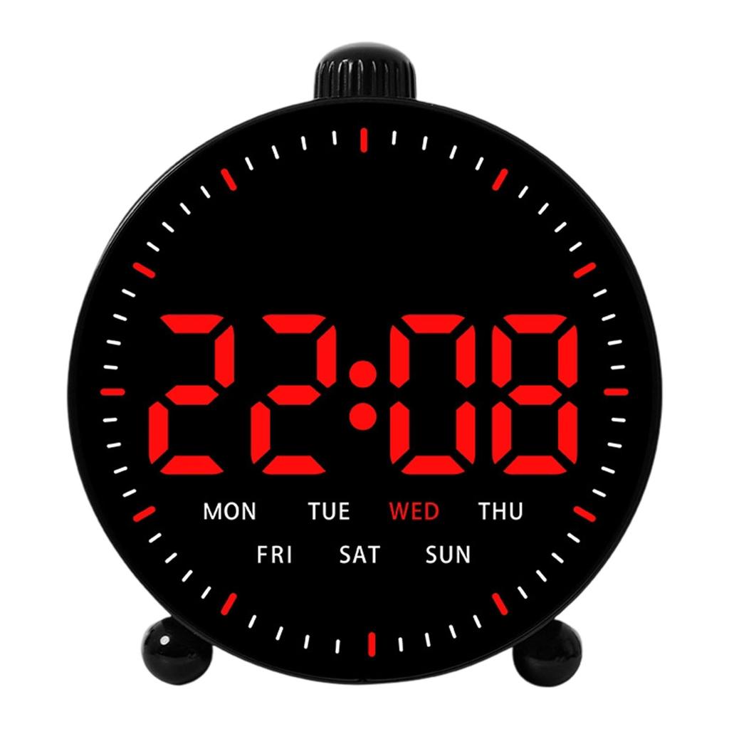 Многофункциональный светодиодный будильник с таймером обратного отсчета, бесшумная работа для прикроватного столика, рабочего стола, домашнего офиса