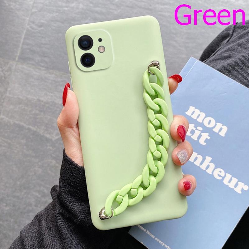 Silicone Wriststrap Bracelet Chain Phone Case for Samsung S23 S22 S21 S20 Ultra Plus S20 FE A13 A53 A14 A54 iPhone 15 14 13 12 11 Pro Max XS MAX 8P 7P