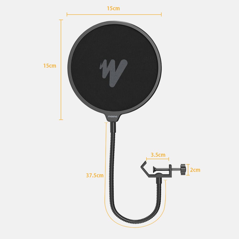 MAONO Pop Filter Double-Wall Tabletop MPF-2023