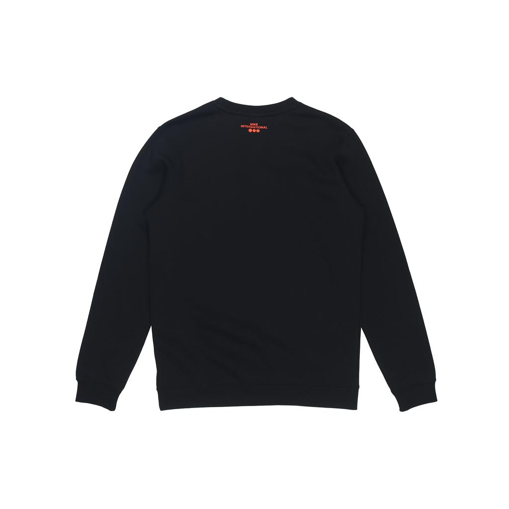 Men's Nike Logo Athleisure Casual Sports Long Sleeves Pullover Round Neck Black DR7829-010