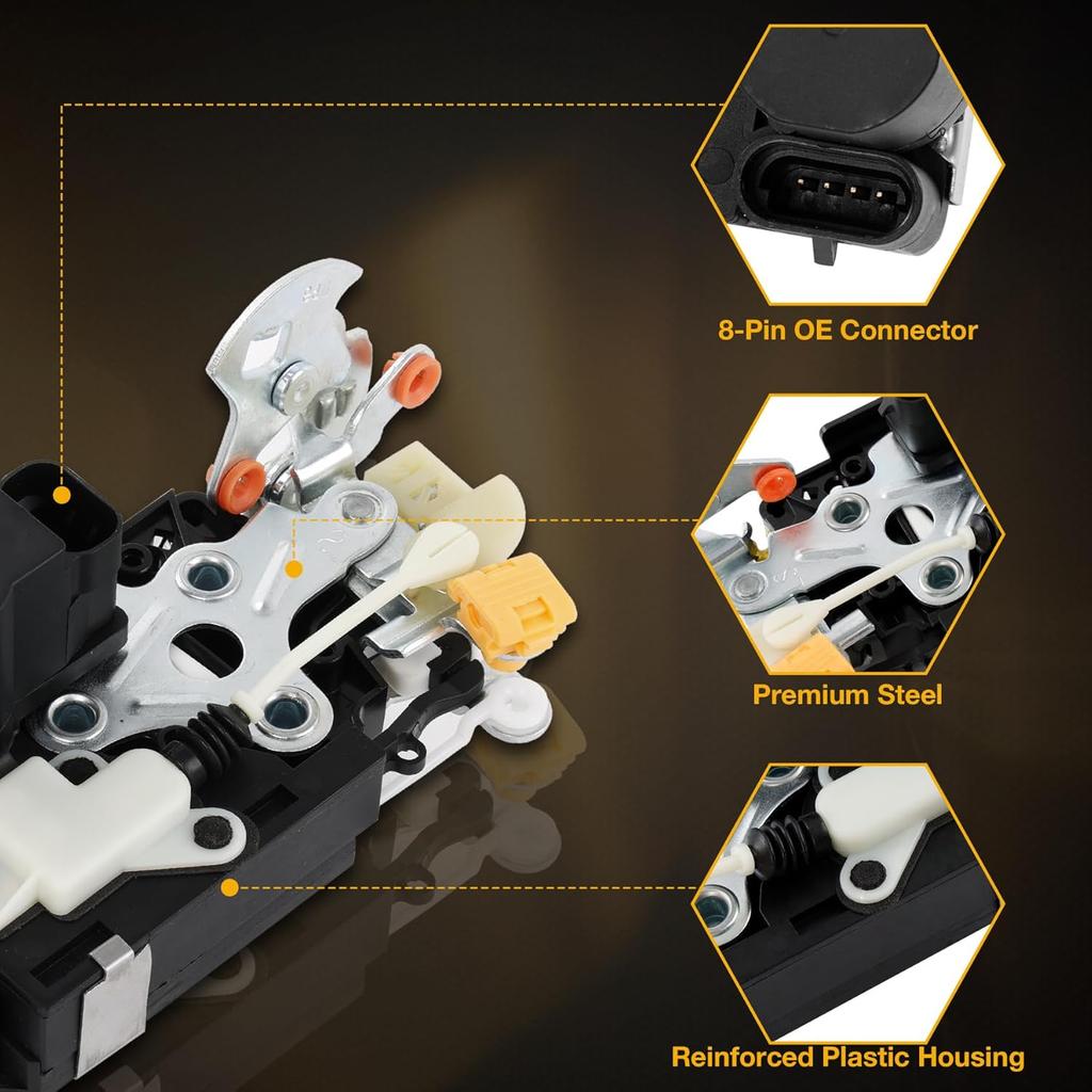 Door Lock Latch Actuator Front Left Driver Side, Compatible with 1999-2000 Chevrolet Silverado Suburban Tahoe GMC Sierra Yukon XL, Replaces# 931208