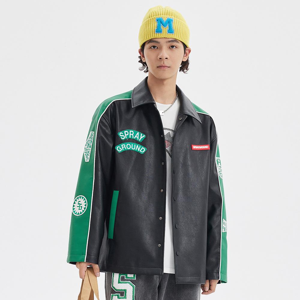 Sprayground Свободная куртка с принтом «Пасть акулы» Унисекс куртки Черный W0911105