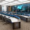Curved Integrated Dispatch & Control Monitoring Console for Dual/Triple Video Network