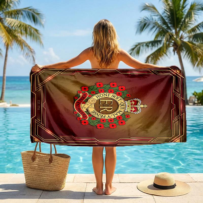 Royal Engineers A.F.C print Quick Dry Beach Towel Microfiber Absorbent Portable Travel Swimming Towel