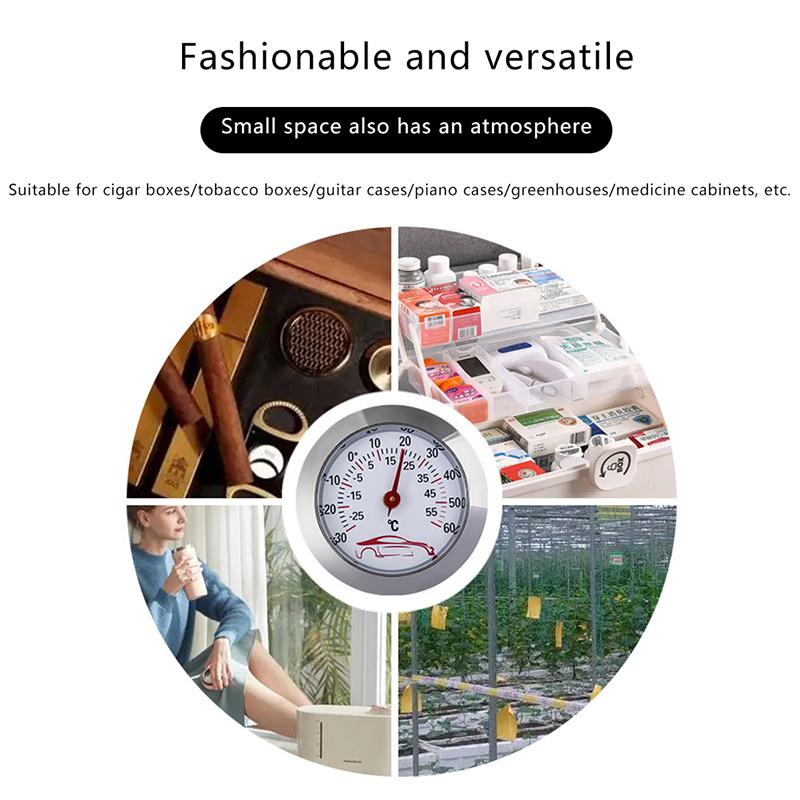 Мини-термометр на приборную панель автомобиля, портативный термометр для автомобиля, круглый индикатор температуры, автомобильный декор для дома.