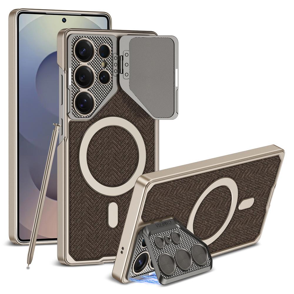 Чехол для мобильного телефона Samsung S25u с подставкой S25 Ultra Магнитная беспроводная зарядка Защита объектива